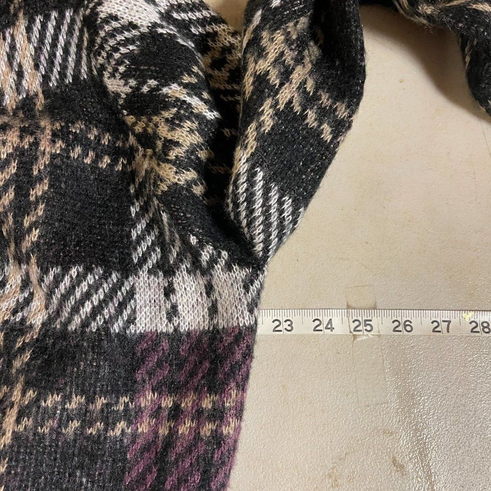 Signature Studio Open Front Plaid Sweater Cardigan xl - Picture 7 of 8